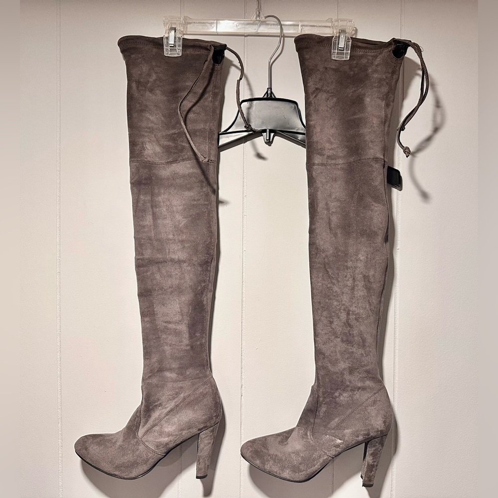Kaitlyn Pan OTK Taupe Suede Boots